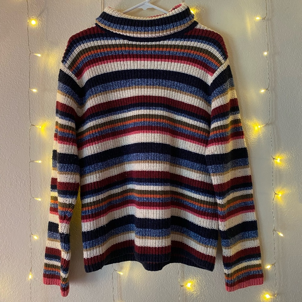 turtleneck sweater, multi colored!